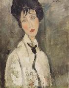 Amedeo Modigliani Femme a la cravate noire (mk38) Spain oil painting artist